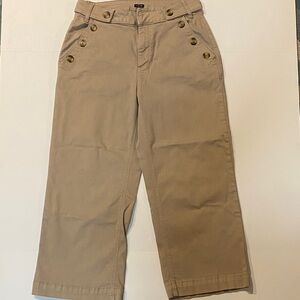 Simply Vera SZ 10 Cropped Wide Leg Tan Pants Preowned D26